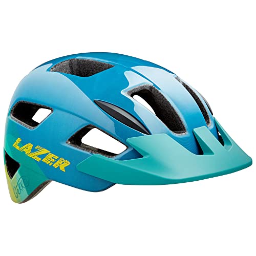 LAZER Gekko MIPS Kids Bike Helmet – Lightweight Bicycling Helmets for Children – Youth Unisex Cycling Head Protection with Visor, Blue Yellow, One Size