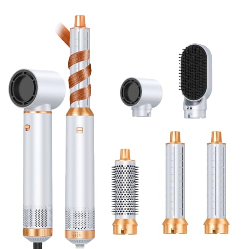 Image of 5 in 1 Hair Dryer Brush Set, Negative Ion Blow Dryer Brush Air Styler Curling Wrap Air Curler, Curling Iron Hair Styling Tools As A Gift for Straight /Curl /Drying /Smoothing