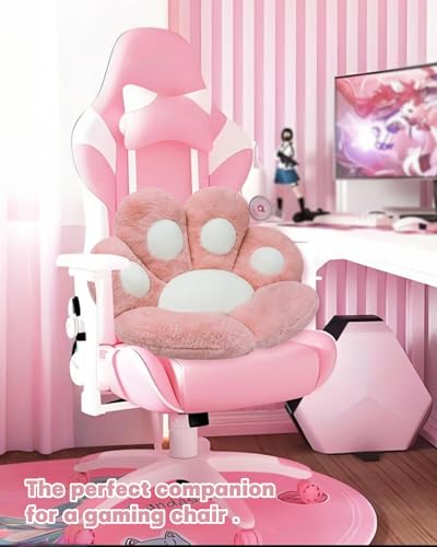 Image of Cat Paw Cushion, Lazy Sofa Seat Cushion, Cute Seat Pad for Health Building (Pink., 23.5 X 27.5)