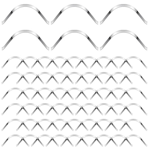 Image of Wonderjune 100 Pcs Spring Clips Picture Frame Clip Bulk 85x9mm Photo Frame Hardware Accessories Metal Picture Frame Retaining Clips DIY Backing Clip for Hanging Canvas Artwork Paintings Craft