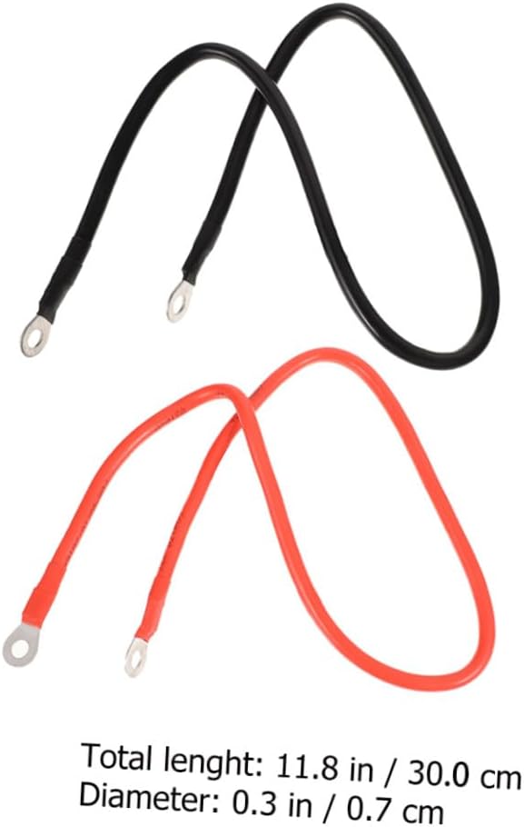 Gauge Battery Cable Flat Plug Wire for Car Automotive Solar Rv Inverter Black Red High Conductivity Corrosion Flame Retardant