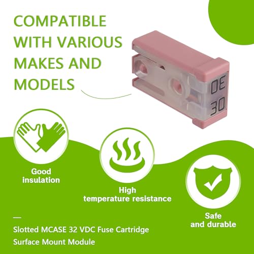 EPLZON 30A 32V Mini Schlitz Automotive MCASE geformte Patronen Sicherung Kit (Packung 6pcs, 30A)