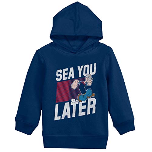 Brisco Brands Popeye Sea You Later Funny Boy Girl Hoodie Sweatshirts Navy