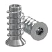 Produktbild 20 Stück Einschraubmutter mit Innensechskant M6x24 mit Abdeckrand  Stahl verzinkt, rostfrei  Einschraubmuffe, Gewindemuffe, Gewindeeinsatz, Gewindebuchse, Gewindeeinsatz für Holz