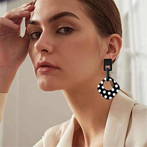 ONLYJUMP Exaggerated Geometry Earrings Acrylic Round Square Triangle Heart Dangle Earrings for Women Multilayer Bohemia Earrings Classic Retro Minimalist Earrings Statement Jewelry2