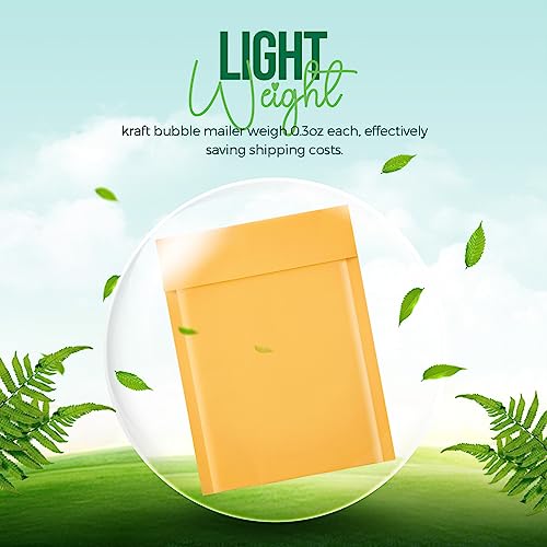 Fuxury Bubble Mailer 6X10, Eco-Friendly 100 Pack Padded Envelopes, Durable Kraft Bubble Envelopes For Cds, Video Games, Book, Strong Adhesion, Self-Seal And Waterproof #0 Small Bubble Mailers Yellow #TOP4