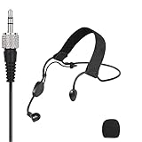Generic Replacement ME3-II Cardioid Headworn Headset Microphone for Sennheiser EW-D ME3 Wireless Headworn Microphone System with 3.5mm Connector, Condenser, Black Unidirectional Comes with windscreen