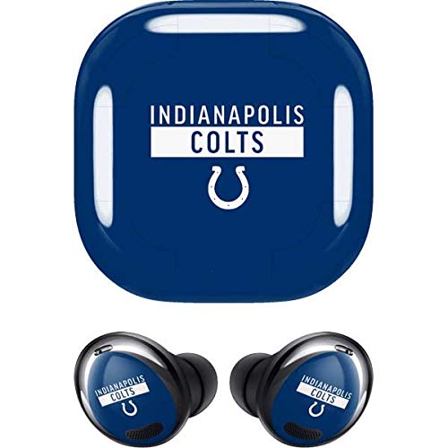 Skinit Decal Audio Skin Compatible with Samsung Galaxy Buds Pro - Officially Licensed NFL Indianapolis Colts Blue Performance Series Design