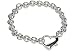Produktbild SILBERMOOS dekoratives Armband mit Herz Verschluss elegant massiv Qualitätsarmband aus Italien 925 Sterling Silber 20 cm