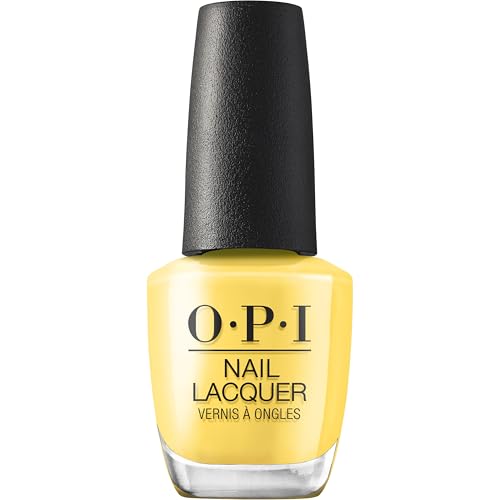 OPI Nail Lacquer Daffodil Duck Walk | Opaque Bright Yellow Crème Chip Resistant Nail Polish | Make 'Em Jelly! Collection | Summer 2025