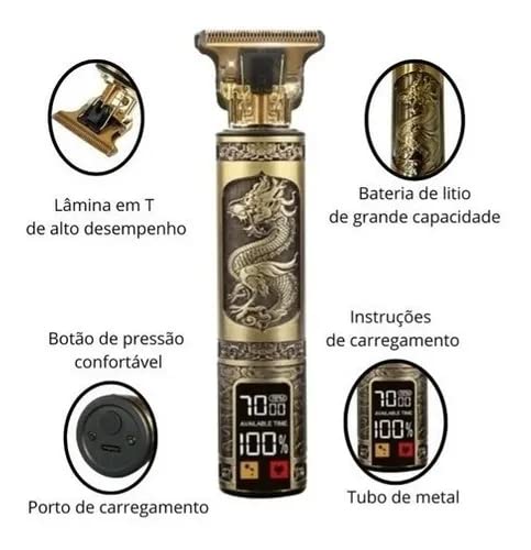 Maquina de Acabamento e Corte Zero para Cabelo e Barba