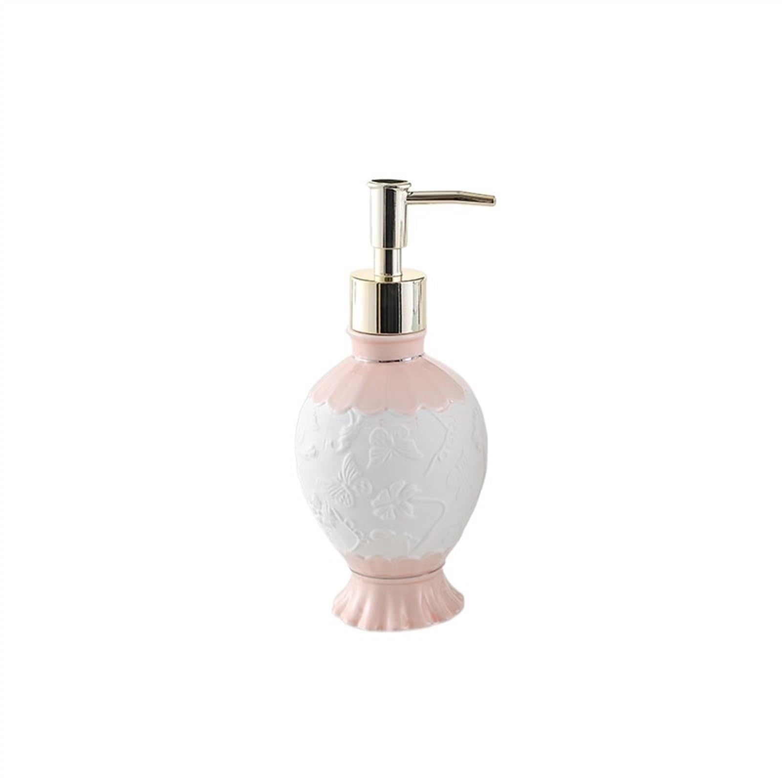 Dispenser di sapone Dispenser di sapone da bagno per lozione shampoo piatto sapone pompa di sapone in ceramica bottiglia di sapone rosa per cucina bagno dispenser pompa a mano