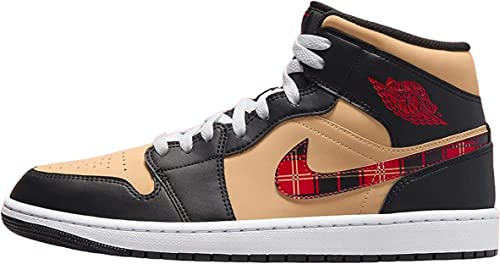 Nike Air Jordan 1 Mid SE - Black / Multi Color / Sesame / Fire Red / White