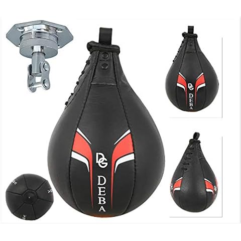 Deba® Cowhide Leather Speedball Punch Ball Punch Bag with Accessories Cover