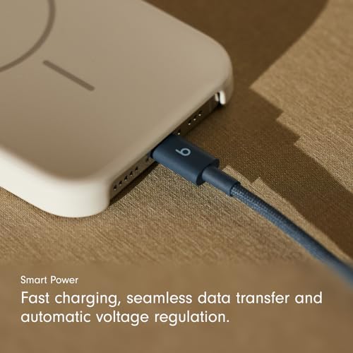 Beats USB-C to USB-C Woven Cable Fast Charging Durable/Tangle-Free Compatible Charger for Apple & Android Devices (1.5 m, 5 ft) - Nitro Navy by Beats - Image 6