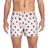 Generisch Lässige Shorts mit Blumenmuster für den Sommer – weiche, leichte Strandshorts mit Taschen und bequemem elastischem Bund. (White, S)