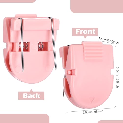 Image of Feifeiya 15 Pcs Cubicle Clips for Fabric Panels,Pink | Office Partition Wall Clips, 40-sheet Capacity for Notes Photos Memos, Metal Spring, Fits Cubicle Fabric Accessories