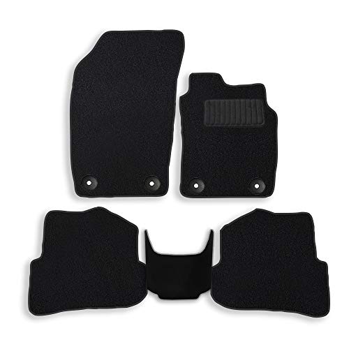 TopGreen - Alfombrillas de coche para Audi A1 A3 Q3 (5 unidades), color negro