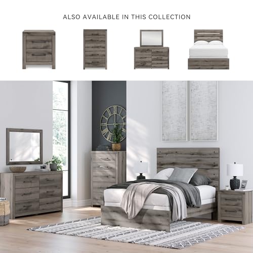 Signature Design by Ashley Urbanoore Retro 2-Drawer Nightstand with USB Ports, Light Gray by Signature Design by Ashley - Image 2
