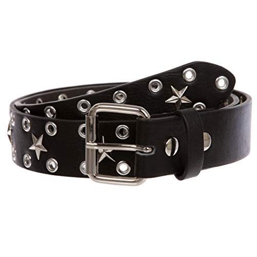 Silver Star Grommets Studded Leather Jean Belt - Product Details