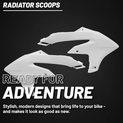 Caches de radiateur solides et durables Polisport pour Yamaha blanc
