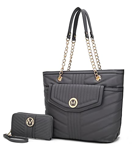 Image of MKF Collection Women Tote Bags Wristlet Wallet Large Designer Handbag Shoulder Bag Top-handle Big Satchel Hobo 2pcs Purse Set