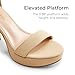 DREAM PAIRS Women's Platform Chunky High Heeled Sandals Open Toe Block Heels Ankle Strap Dress Shoes for Wedding Party Evening,Size 9,Nude,DWUMHS2508