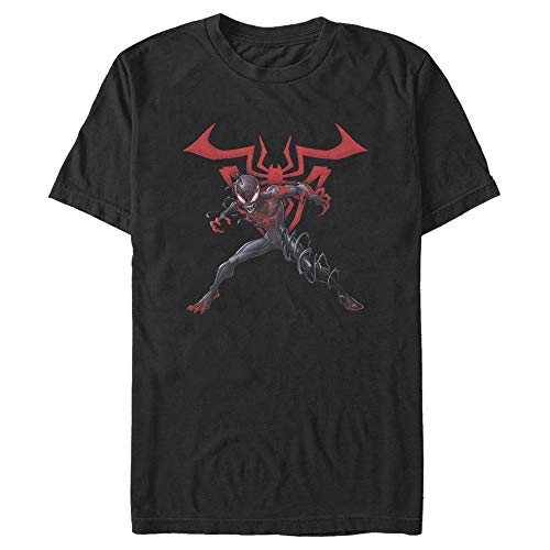 T-shirt Spider-Man Miles Morales pour homme avec symbole Marvel noir