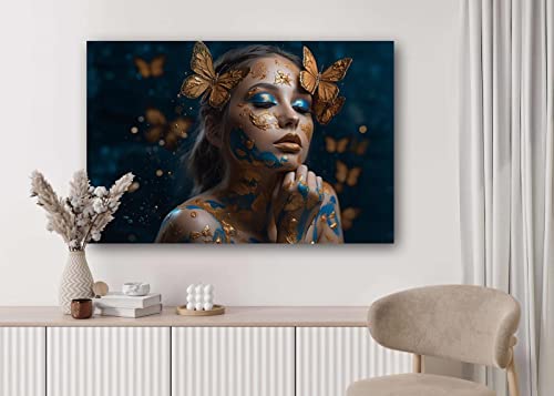 Éveil bleu et or pour réveiller un mur blanc sans charme - 2