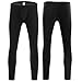 YUFEIDA Men's Sexy Underwear Bottoms Low Rise Leggings Pants Mesh Long Trousers (L, Thicker Black)