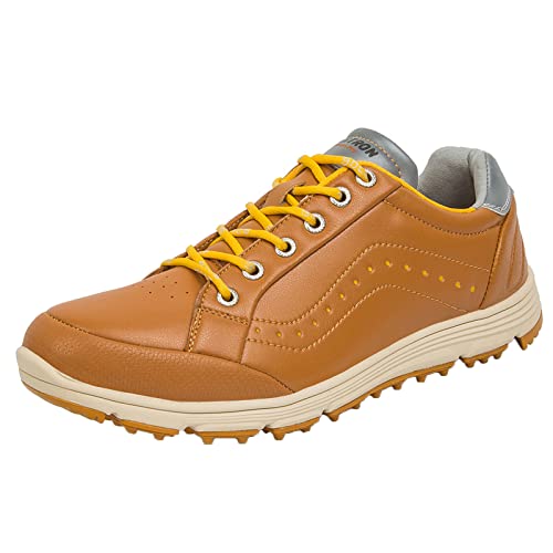 Zapatos de golf para hombre informales en piel con pinchos para días de lluvia