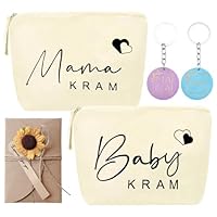MILIAFLICK 2 Stücke Geschenk für Werdende Mutter,Kosmetiktasche Geschenk Mama,Geschenk zur Geburt Baby Kram,Mama Kram Baby Kram Tasche Geschenk Nach Geburt für Mutter