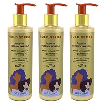 Pantene Gold Series Leave-In Detangling Milk 7.6 Ounce Pack of 3