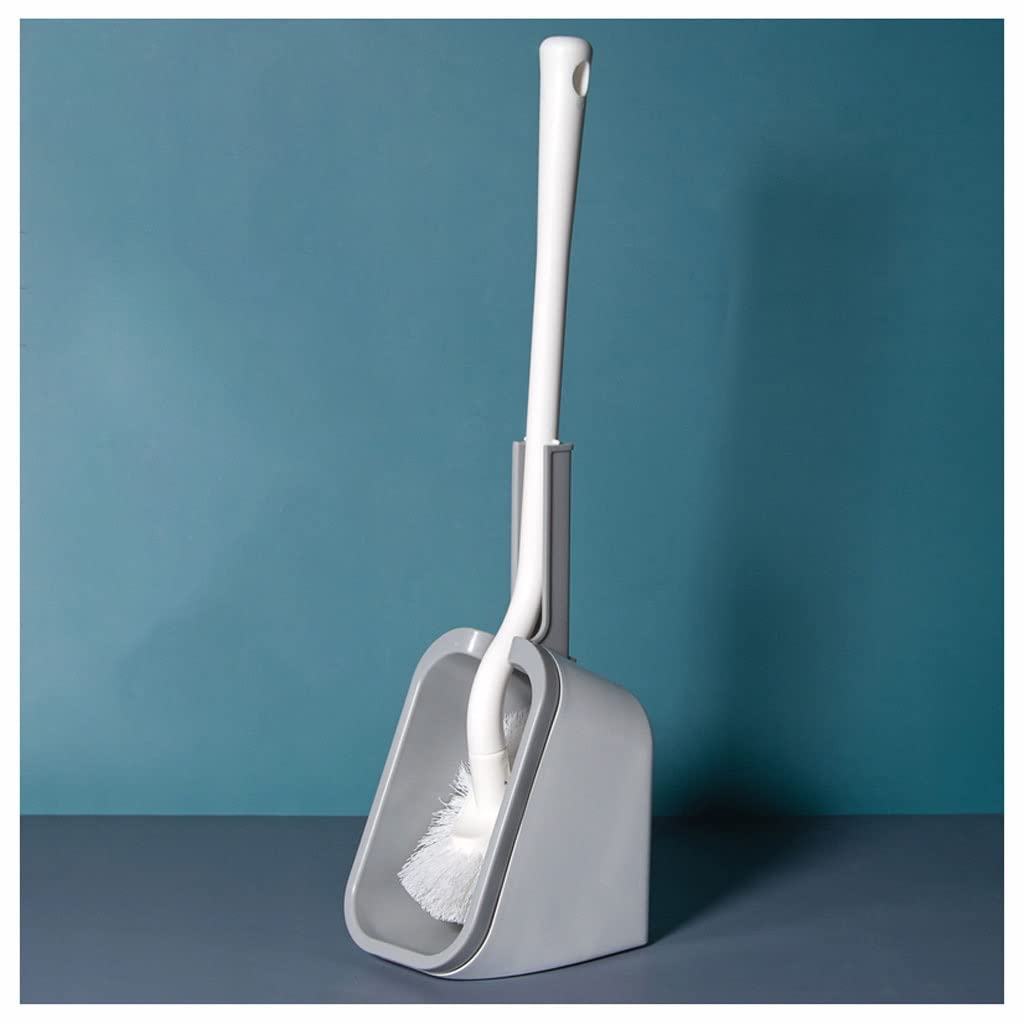 OUYUE Toilet Brush Space Saving Toilet Brush And Holder, Bathroom Bowl Cleaner, Cleaning Kit With Soft Bristle With Holder(A)