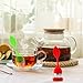 Bekith 7 Pack Silicone Tea Infuser, Cute Loose Leaf Tea Steeper, Fine Mesh Tea Strainer with Drip Tray, Stainless Steel Tea Filter Ball Tea Diffuser Steeper for Cup Mug