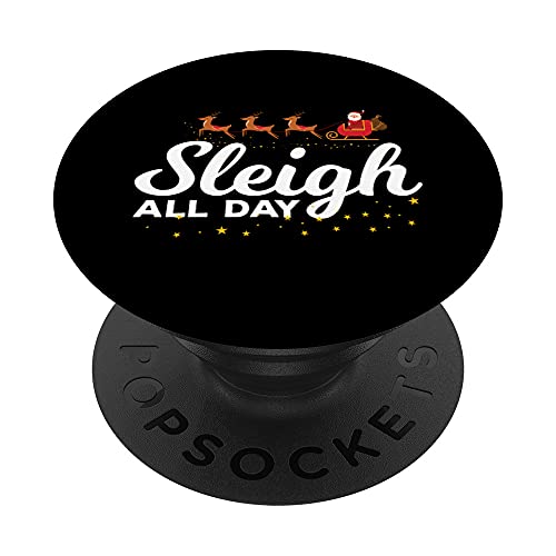 Trineo todo el día diseño navideño divertidísimo PopSockets PopGrip Intercambiable
