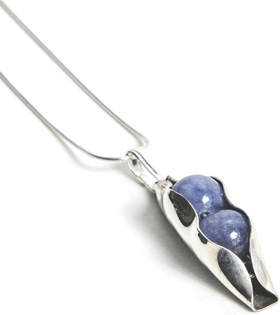 Made to order | 'Two Peas In a Pod' Necklace | Ethical Gemstones of your choice | (Aquamarine)