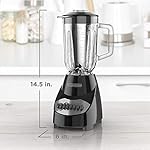 BLACK+DECKER Countertop Blender with 6-Cup Glass Jar, 10-Speed Settings, Black, BL2010BG - Image 3