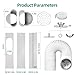 cocobeen Portable Air Conditioner Window Kit - Adjustable Universal Window Seal AC Vent Kit with 5.9” Exhaust Hose for Sliding Vertical/Horizontal Windows
