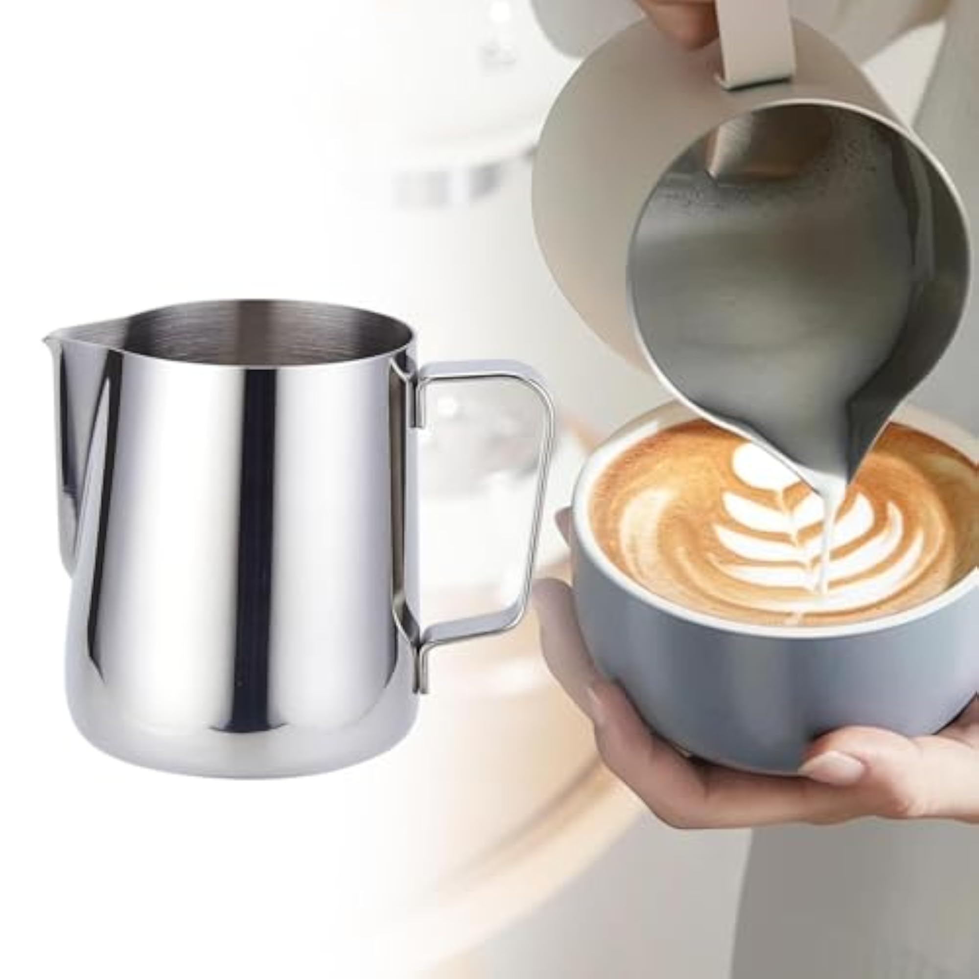 Milk Frothing Pitcher Jug Stainless Steel Coffee Maker