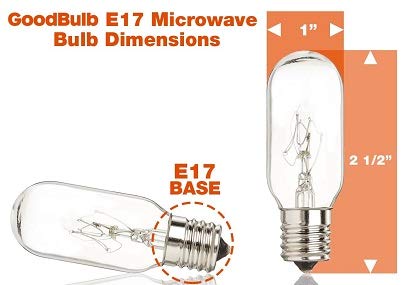 40 Watt Microwave Bulb Ge Wb36X10003 - Warm White Microwave Light - Fits Most Ge And Whirlpool Ovens - E17 Intermediate Base Bulb - 40 Watt 130 Volt Appliance Bulb - Pack Of 3 #TOP5