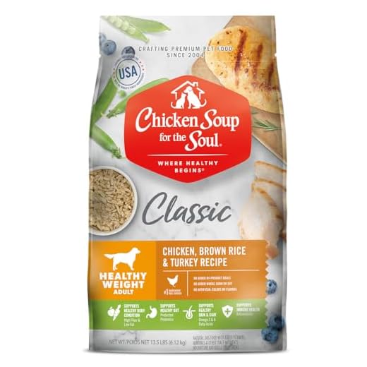 Chicken Soup for the Soul All Natural Premium Weight Care Adult Dry Dog Food, Real Meat First Ingredient, No By-Products, Hi Fiber/Low Fat Support Ideal Weight, Brown Rice, Chicken & Turkey, 13.5lb