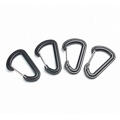 Grampo de gancho, Andoer 5pcs forma de D de plástico mosquetão anel em forma de chave corrente ganch