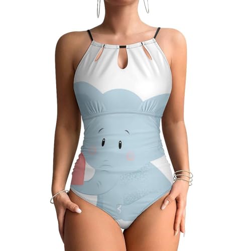 Contrôle ventre maillot de bain une pièce éléphant pour silhouette sculptée