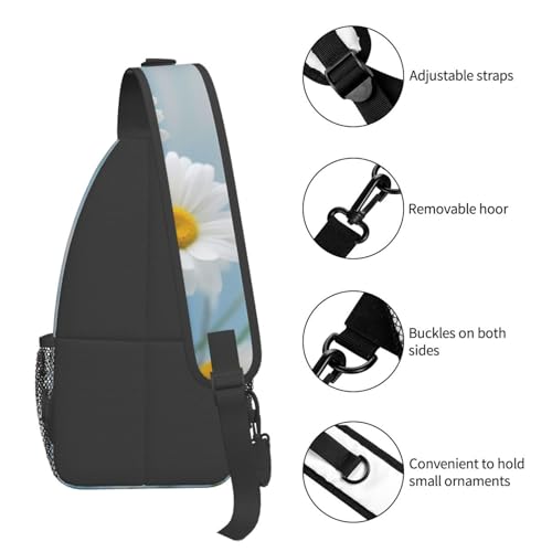 Bolso cruzado unisex negro tipo sling para viaje miniatura 4