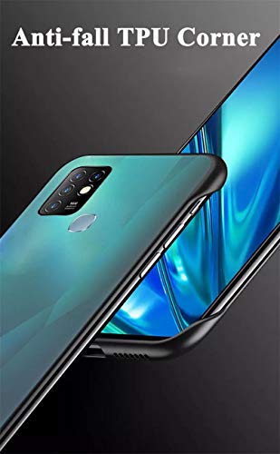 Image of REALCASE Infinix Hot 10 Back Cover Stylish | Ultra Thin Frameless Matte Hard TPU Bumper Back Cover Case for Infinix Hot 10 (F-Black)