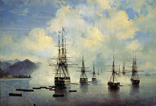Affiche toile le débarquement du général Raewski Aivazovsky portrait 60x90cm
