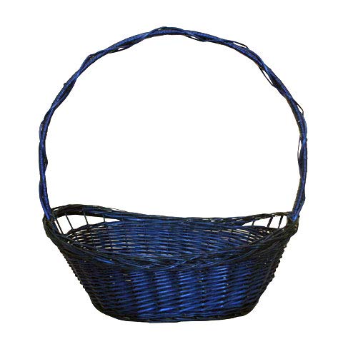 Cesta de vime, azul entrança. Cesto de vime grande. Cesta de vime para lotes. Cesta de vime para o Natal. Cesto de vime apresentação vitrines (58 * 34 * 60)