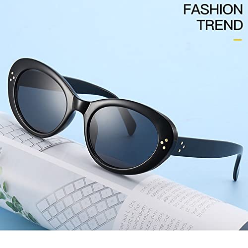 GIFIORE Retro Oval Sunglasses For Women Vintage 90s Cat Eye Frame Sun Glasses4