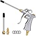 Professional Air Blow Gun with Copper Adjustable Air Flow Nozzle and 2 Steel Air flow Extension, Pneumatic Air Compressor Accessory Tool Dust Cleaning Air Blower Nozzle Gun